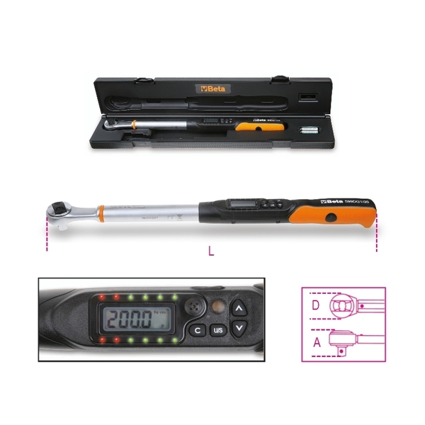 Beta Electronic Torque Wrench, 1/2" 005990020